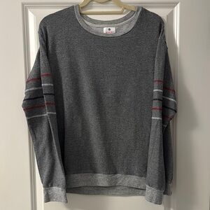Gray and Striped Sundry Sweatshirt